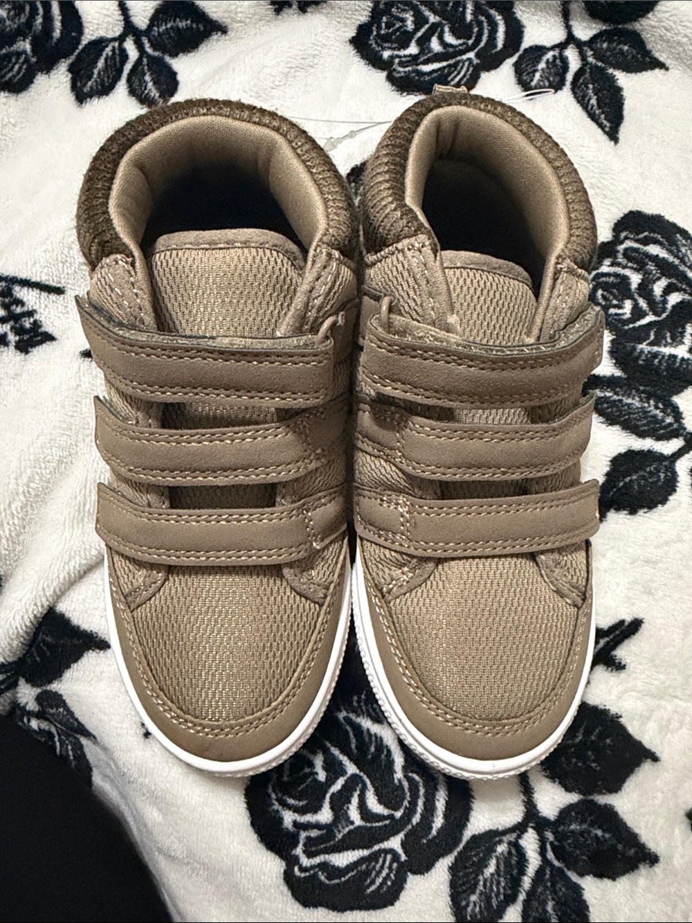 Kids Carters Tan Velcro Casual Sneakers